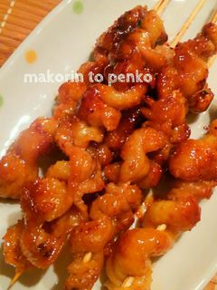 カリッとプリプリ♪ぐるぐる鶏皮串焼き-レシピのメイン写真