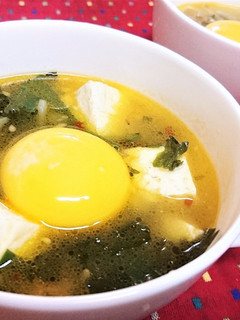 お手軽【スンドゥブ風ピリ辛わかめスープ】-レシピのメイン写真