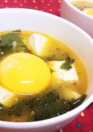 お手軽【スンドゥブ風ピリ辛わかめスープ】-レシピのメイン写真