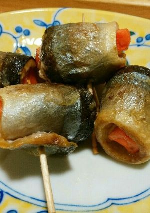 犬ご飯 サンマの野菜巻き-レシピのメイン写真