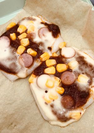 ミートソースdeもちピザ-レシピのメイン写真