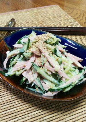 魚肉ソーセージと胡瓜のマヨポンサラダ☆-レシピのメイン写真