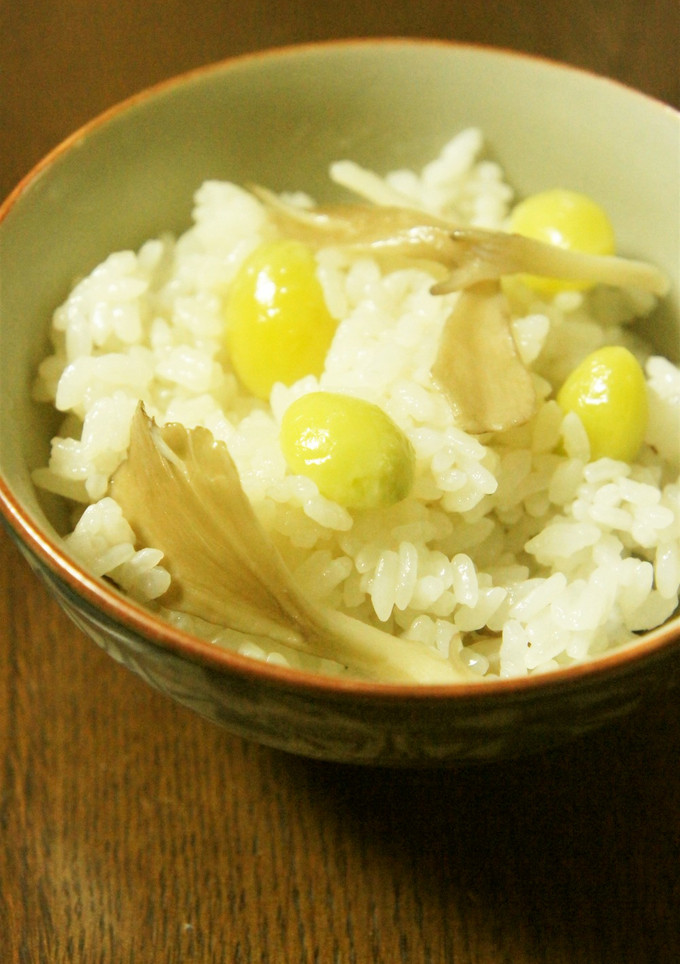 ぎんなんと舞茸のごはん-レシピのメイン写真