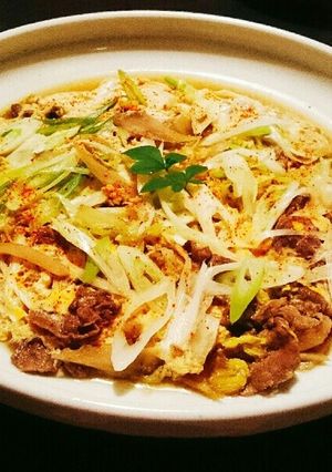 ごぼうと牛肉の柳川風-レシピのメイン写真