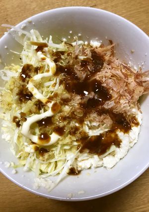 お好み焼き風★豆腐のたんぱく質丼ぶり-レシピのメイン写真
