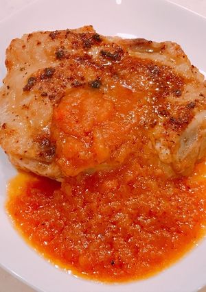 チキンステーキ、オリジナルトマトソース！-レシピのメイン写真