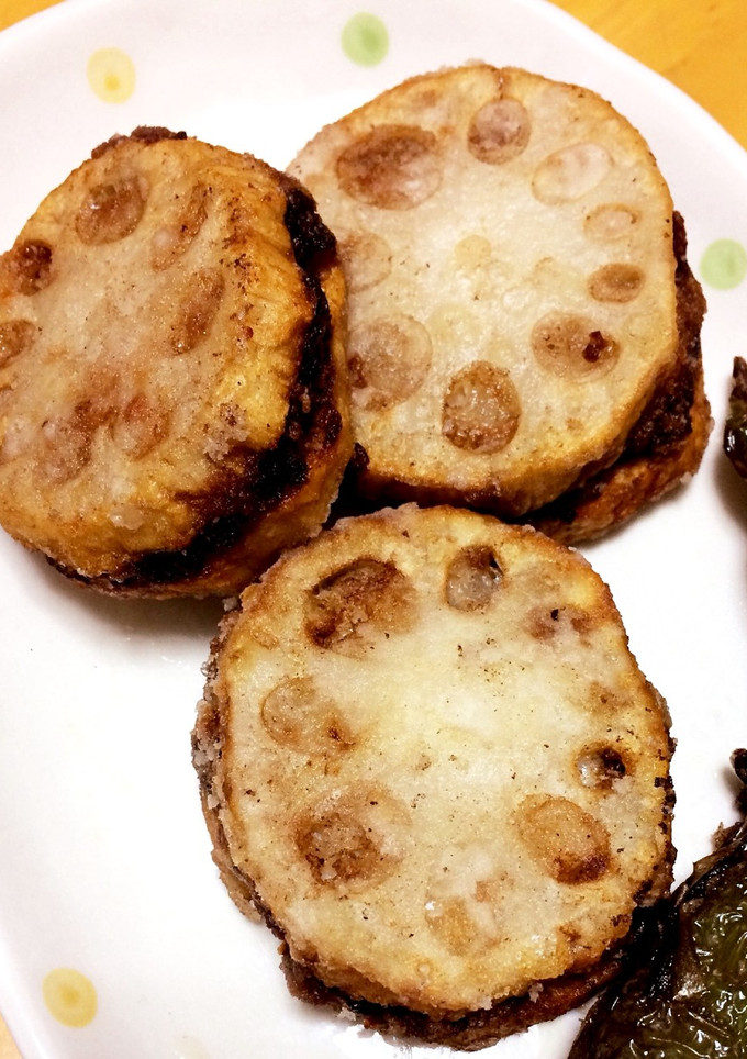 蓮根の豚ひき肉はさみ揚げ☆☆-レシピのメイン写真