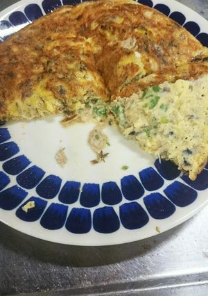 サバ缶のスパニッシュオムレツ-レシピのメイン写真