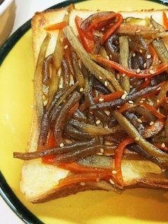 きんぴらごぼう食パン-レシピのメイン写真