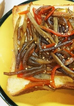 きんぴらごぼう食パン-レシピのメイン写真