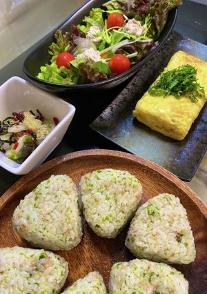 白だしで簡単メチャ美味たぬきおにぎり★-レシピのメイン写真