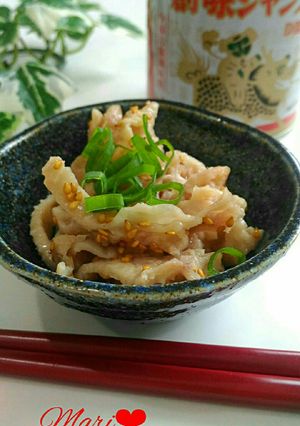 簡単ヘルシー安い鶏皮のビールが進むつまみ-レシピのメイン写真