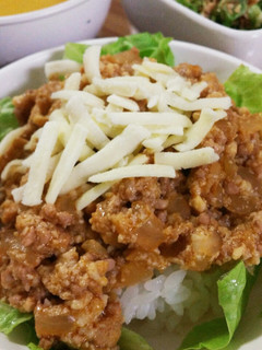 フワヤワ☆混ぜてのせるハンバーグ風ライス-レシピのメイン写真