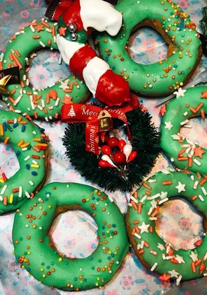 クリスマスリースのシュークリーム-レシピのメイン写真
