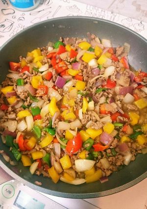 牛豚合挽き肉で作るガパオライス❤-レシピのメイン写真