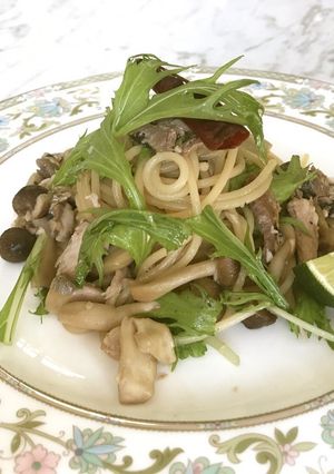 秋刀魚ときのこのあっさりパスタ-レシピのメイン写真