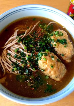 カレーつくね蕎麦♪-レシピのメイン写真