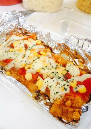 冷凍骨なしフライドチキンでチキンピッツァ-レシピのメイン写真