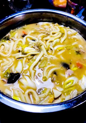 【母の味】冬野菜の濃厚味噌煮込みうどん-レシピのメイン写真