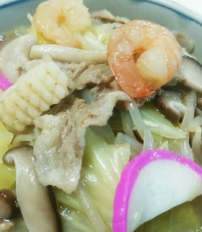 栄養たっぷりチャンポン 袋麺で簡単♪ by □GAITO 【クックパッド
