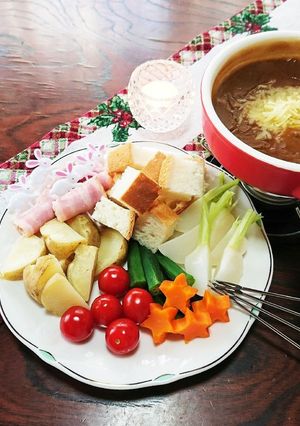 X'masにも☆残り物でカレーフォンデュ-レシピのメイン写真