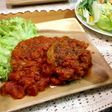 ふんわりトマト煮込みハンバーグ