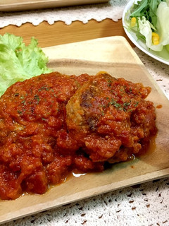 ふんわりトマト煮込みハンバーグ-レシピのメイン写真