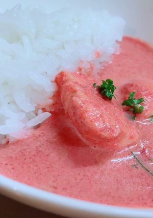 チキンとビーツ！ ピンクのスープ カレー-レシピのメイン写真