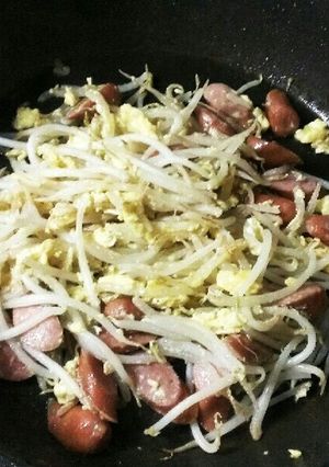 もやしとウインナーの中華卵とじ-レシピのメイン写真