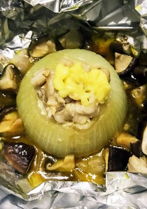 玉ねぎの豚生姜ホイル焼き-レシピのメイン写真