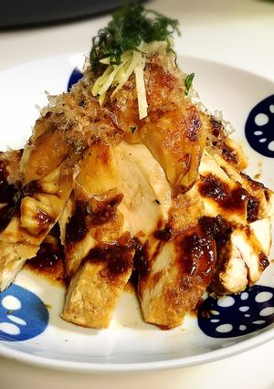 食べる醤油⭐️しっとり鶏むね肉漬け焼き-レシピのメイン写真