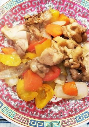 鶏肉とパプリカのオイスター炒め-レシピのメイン写真