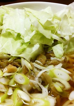 長ねぎ＆ザーサイ＆キャベツのせ拉麺。-レシピのメイン写真