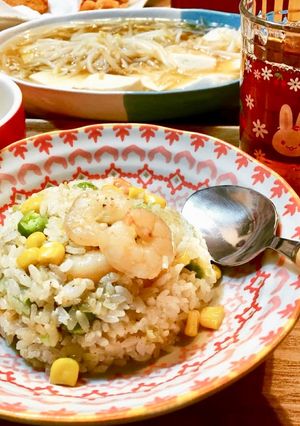 フライパン使用!少ない材料でエビピラフ☆-レシピのメイン写真