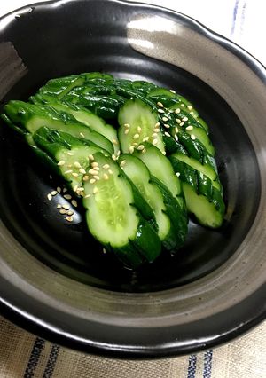 ジップ袋で簡単！きゅうりのからし漬け！-レシピのメイン写真