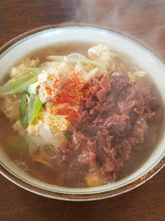牛しぐれのかき玉肉そば-レシピのメイン写真