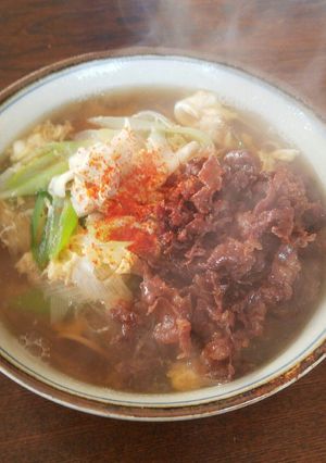 牛しぐれのかき玉肉そば-レシピのメイン写真