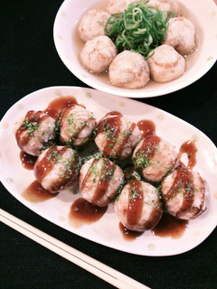 揚げ里芋ボール2種☆たこ焼き&だしたこ風-レシピのメイン写真