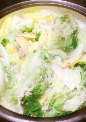 白菜豚バラ生姜風味鍋-レシピのメイン写真