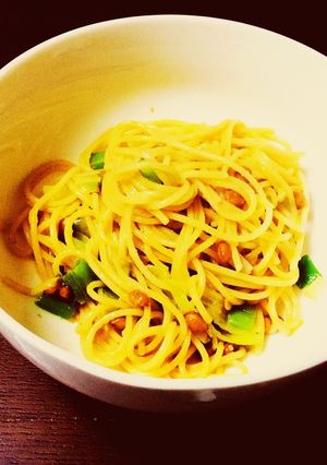 納豆パスタ(納豆ペペロンチーノ)-レシピのメイン写真