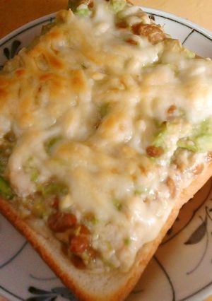 納豆豆腐アボカドトースト-レシピのメイン写真