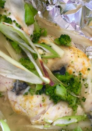 簡単！ササミとブルーチーズのホイル焼き-レシピのメイン写真