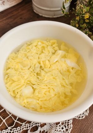 トロミと溶き卵を白湯（さゆ）で練習-レシピのメイン写真