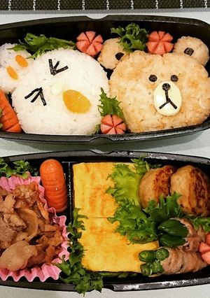簡単コニー&ブラウンキャラ弁ラインキャラ-レシピのメイン写真