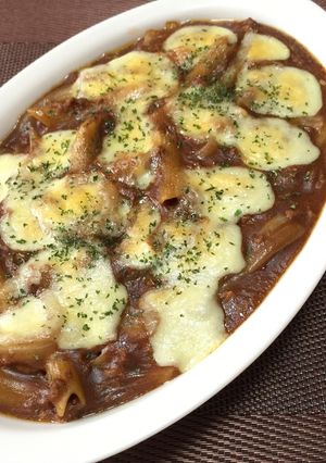 ペンネと挽き肉のチーズグラタン-レシピのメイン写真