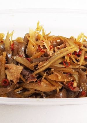 豚肉蒟蒻ごぼうのしぐれ煮-レシピのメイン写真
