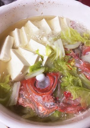 金目鯛のアラで♡白菜お豆腐のうま煮-レシピのメイン写真