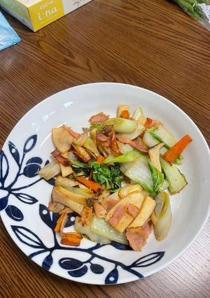 エンリギとベーコンの花椒炒め-レシピのメイン写真