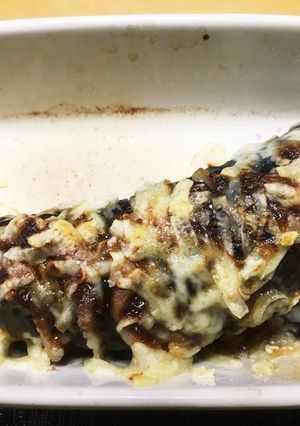 茄子の豚バラ挟み 甘味噌チーズ焼き-レシピのメイン写真