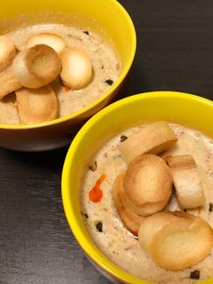 台湾の定番朝ごはん!豆乳スープ(鹹豆漿)-レシピのメイン写真